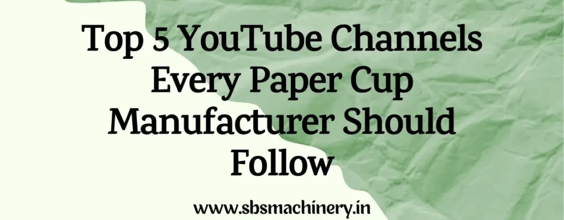 Paper Cup Making Machine Manufacturer